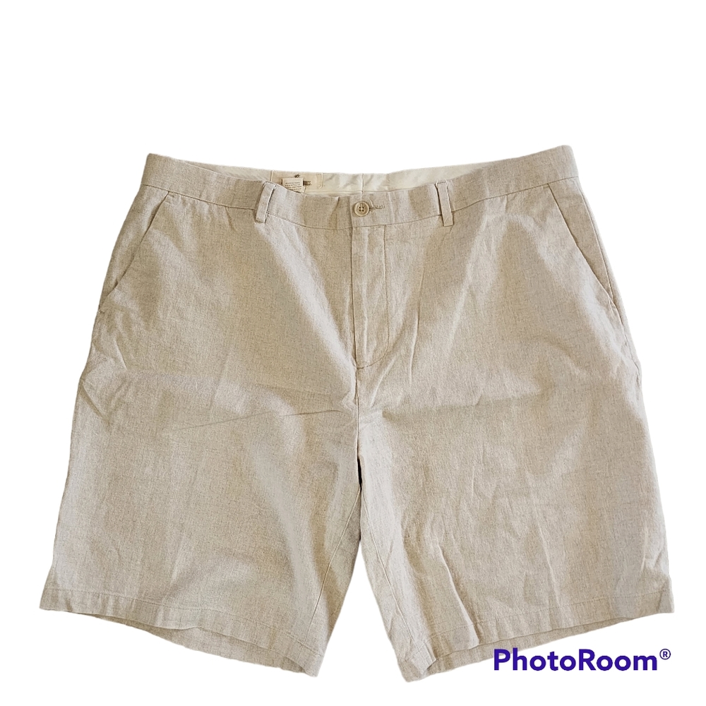 Mens Paradise Shores Linen Blend Shorts Size 42 tan
